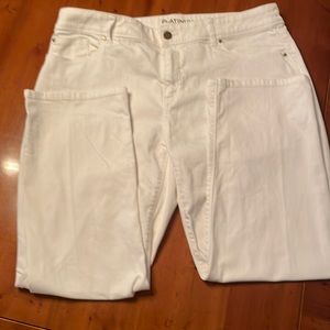 Chico’s white platinum jeans